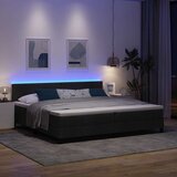  s opruga kutije s LED trakama Crna 200 x 200 cm tkanina | shoptok.hr
