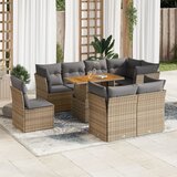 vidaXL 9-dijelni set vrtnih sofa s jastucima bež od poliratana | shoptok.hr