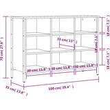 vidaXL omarica za čevlje rjavi hrast 100x35x70 cm inženirski les | Shoptok.si