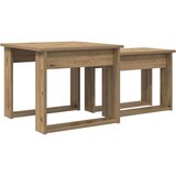  Set stolića za kavu 2 pcs Umjetnički hrast Konstruirano drvo | shoptok.hr