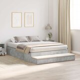  Krevet s ladicama Betonski sivi 140 cm Konstruirano drvo | shoptok.hr