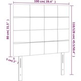  Posteljno vzglavje črno 100x5x118/128 cm blago, (20794278) | Shoptok.si
