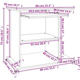 Stol za računalo bijeli 80 x 50 x 75 cm od konstruiranog drva | shoptok.hr