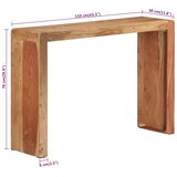 Konzolni stol 110 x 30 x 76 cm od masivnog drva bagrema | shoptok.hr