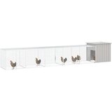 vidaXL Kokošnjak siv 600x91x100 cm pocinkano jeklo | Shoptok.si