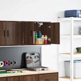 vidaXL Garažna stenska omara Ustvarjen les iz rjavega hrasta | Shoptok.si