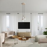 Nice Lamps Sivorjava namizna svetilka s steklenim senčilom (višina 19 cm) Orbital – | Shoptok.si