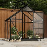 vidaXL Steklen rastlinjak antraciten 155x103x191 cm aluminij | Shoptok.si