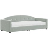 vidaXL dnevna postelja z vzmetnico svetlo siva 90x190 cm žamet, (20936604) | Shoptok.si