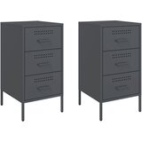 Maison Chic 2 kose Nočne omarice - Nočne mize antracit 36x39x68 cm jeklo, (21686854) Cene
