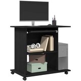  Računalni stol crni hrast 80x50x75 cm inženjerski drvo | Shoptok.si
