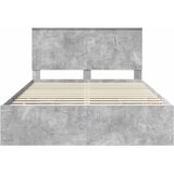  Krevetna konstrukcija s ladicama Betonski sivi 140 x 190 cm | shoptok.hr