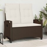  Vrtna klupa Smeđa i krem 105 x 60 x 112 cm Čelik i poliester | shoptok.hr