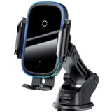Baseus avtonosilec WxHW03-01 z brezžičnim polnjenjem QC 15W - črn | Shoptok.si