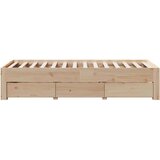 vidaXL Posteljni okvir brez vzmetnice s predali 75x190 cm borovina | Shoptok.si