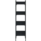 Police za knjige 4 razine crne 35x30x138 5 cm konstruirano drvo | shoptok.hr