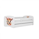 HAPPYKIDS Otroška postelja Dreamy 140x70 bambi brez ležišča s predalom Bela | Shoptok.si