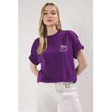 TRENDYOLMILLA Ženska majica TWOSS25TS00146, Ljubičasta Cene