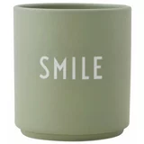 Design Letters svijetlozelena šalica od porculana Favorite Smile