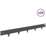  Ograda oko Travnjaka 20 pcs 100 x 12 cm Čelik Antracit | Eponuda.com