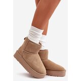 Boto Women's Suede Snow Boots on Platform Above Ankle Beige Rianaella | shoptok.hr