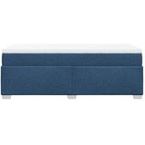  Krevet s oprugama i madracem plavi 100 x 200 cm od tkanine | shoptok.hr