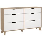 Tvilum Bijela/u prirodnoj boji komoda u dekoru hrasta 156x92x40 cm Ikast – | shoptok.hr