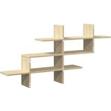 vidaXL Stenska polica sonoma hrast 124,5x18x60,5 cm inženirski les | Shoptok.si