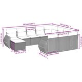  11-dijelni set vrtnih sofa od poliratana s jastucima bež | shoptok.hr
