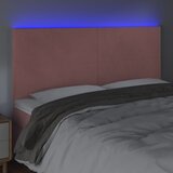  LED uzglavlje ružičasto 180x5x118/128 cm baršunasto | shoptok.hr