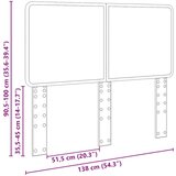  Uzglavlje s uzglavljem Siva Sonoma 135 cm Konstruirano drvo | shoptok.hr