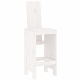  Barski stolci 2 kom bijeli 40 x 42 x 120 cm od masivne borovine | shoptok.hr