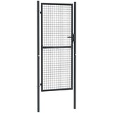  Mrežasta vrtna vrata pocinkano jeklo 100x250 cm siva | Shoptok.si