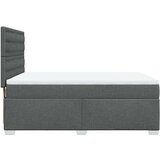 vidaXL Box spring postelja z vzmetnico temno siva 160x200 cm blago | Shoptok.si
