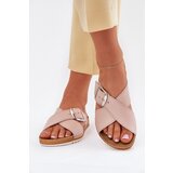 Inblu Leather Women's Slippers With Buckle Pink | shoptok.hr