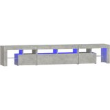TV ormarić s LED svjetlima siva boja betona 230x36,5x40 cm | Eponuda.com