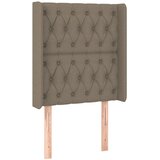  Uzglavlje s ušima smeđesivo 83x16x118/128 cm od tkanine | shoptok.hr
