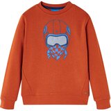  Dječja topla majica svijetla boja hrđe 140 | shoptok.hr