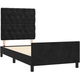  Okvir za krevet s uzglavljem crni 80x200 cm baršunasti | shoptok.hr
