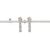 vidaXL Komplet opreme za drsna vrata 183 cm nerjaveče jeklo srebrna, (20826806) | Shoptok.si