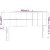  Uzglavlja tamnosmeđa 144x5x78/88 cm od tkanine | shoptok.hr