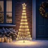  LED božićno drvce 180 cm 230 LED lampica Topla bijela Željezo | shoptok.hr