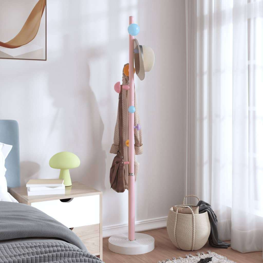 vidaXL Stojalo za plašče roza 172 cm železo s prašnim premazom | Shoptok.si