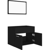 vidaXL 2-dijelni set kupaonskog namještaja od iverice crni | shoptok.hr