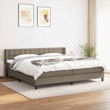  Krevet s oprugama i madracem smeđesivi 200x200 cm od tkanine | shoptok.hr