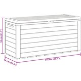  Vrtna kutija za pohranu smeđa 116 x 44 x 55 cm | shoptok.hr