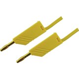SKS Hirschmann 4mm PVC-test lead\, on both sides stackable plugs - Au\, 2\,5mm²\, 50 cm Merilni kabel 0\,5m rumena\, MLN 50/2\,5 934061703, (20423172) | Shoptok.si