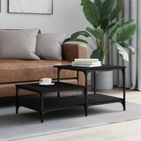 vidaXL Klubska mizica črna 100x50,5x45 cm inženirski les Cene