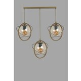 Opviq nepal 3 Lü Sıralı eskitme bal Camlı Sarkıt antique chandelier | ePonuda.com