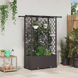  Povišeni krevet s mrežom i krovom Smeđa 124 x 40 x 138 cm PP | shoptok.hr
